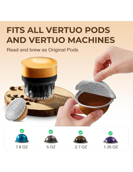 Tapa de Aluminio AANQQ 100 PCS para Cápsulas Nespresso Vertuo Tapa de Aluminio AANQQ 100 PCS para Cápsulas Nespresso Vertuo