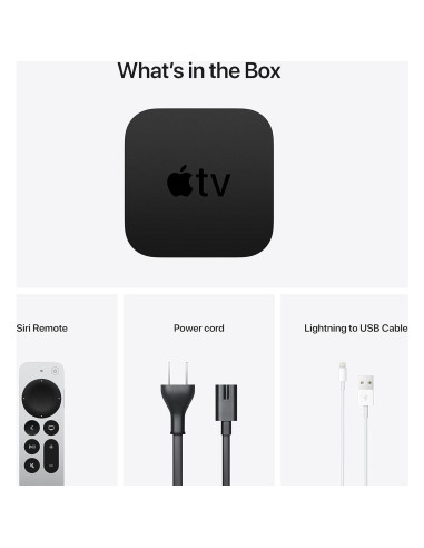 Apple TV 4K 32GB 2021 - Dolby Atmos, Chip A12 Bionic