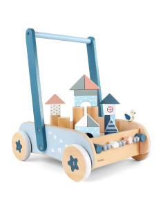 Carrito de Bebé de Madera PairPear con Bloques y Freno