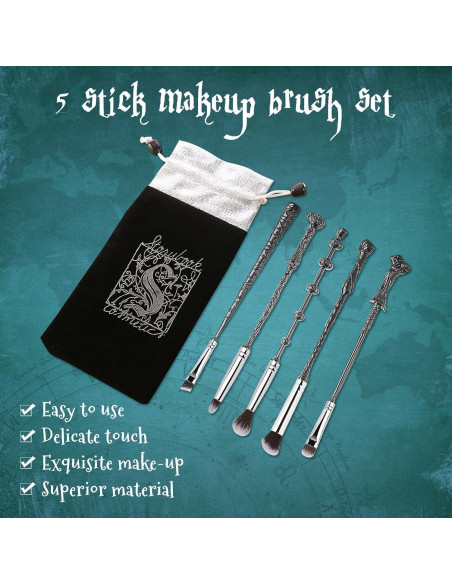 Juego de Brochas de Maquillaje LENDOO Harry Potter 5 Piezas Juego de Brochas de Maquillaje LENDOO Harry Potter 5 Piezas