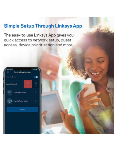 Linksys Velop WHW0301 Sistema WiFi Malla Tri-Banda AC2200