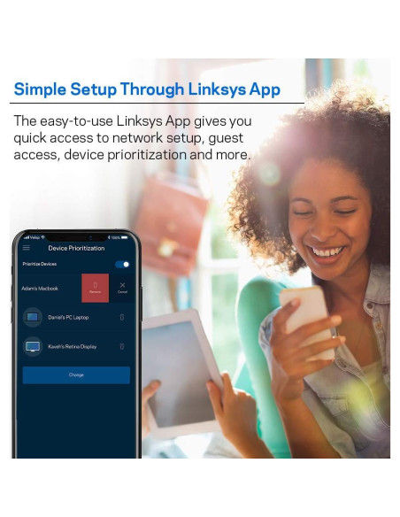 Linksys Velop WHW0301 Sistema WiFi Malla Tri-Banda AC2200 Linksys Velop WHW0301 Sistema WiFi Malla Tri-Banda AC2200