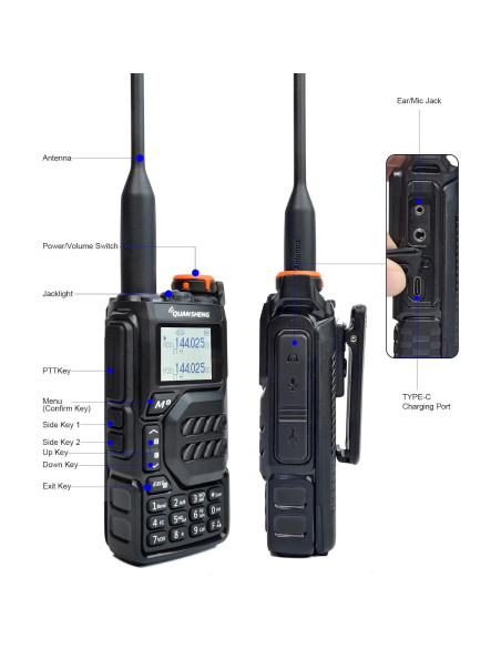 Receptor Meteorológico de Emergencia Quansheng UV-K5 5W VHF UHF Receptor Meteorológico de Emergencia Quansheng UV-K5 5W VHF UHF