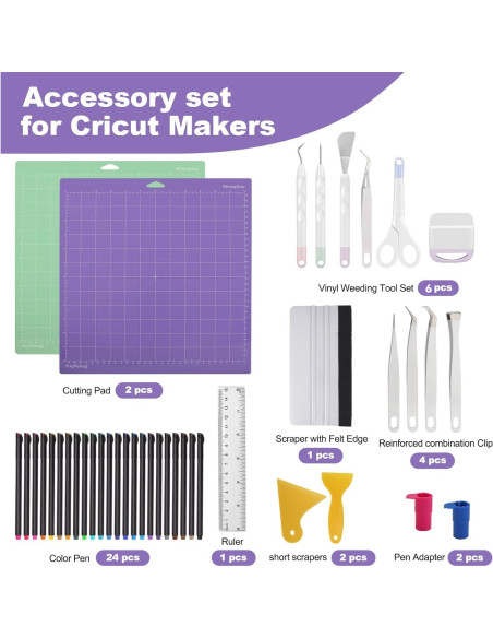 Kit de Accesorios para Máquina Cricut Maker - 43 Piezas Kit de Accesorios para Máquina Cricut Maker - 43 Piezas