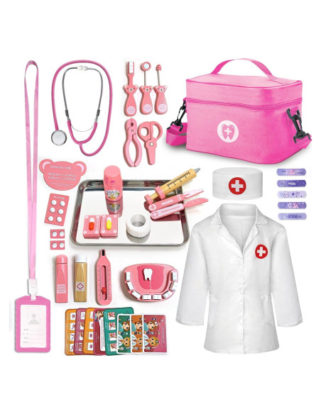 Kit de Doctor de Madera XZZO para Niños 3 a 5 Años Kit de Doctor de Madera XZZO para Niños 3 a 5 Años