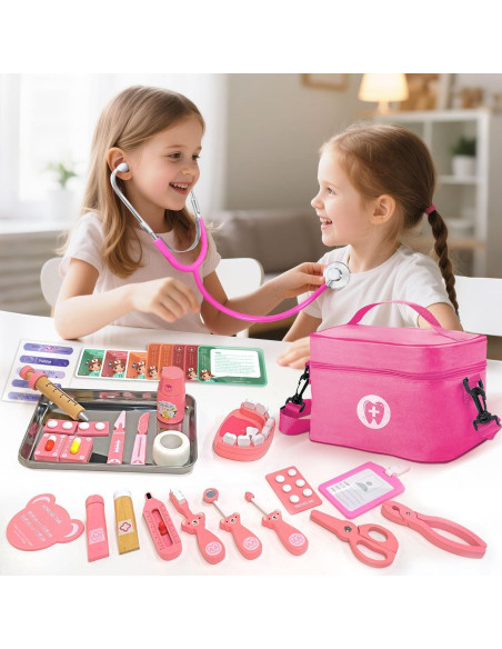 Kit de Doctor de Madera XZZO para Niños 3 a 5 Años Kit de Doctor de Madera XZZO para Niños 3 a 5 Años
