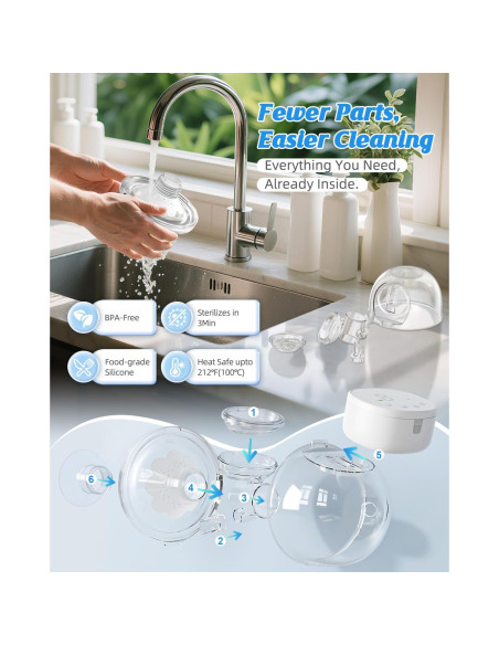 Extractor de Leche Eléctrico ANWIKE Portátil Blanco 230g 4 Modos Extractor de Leche Eléctrico ANWIKE Portátil Blanco 230g 4 Modos