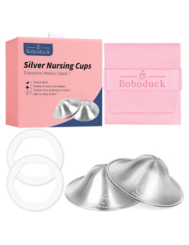 Copas de Lactancia de Plata Boboduck - X-Large para Pezones