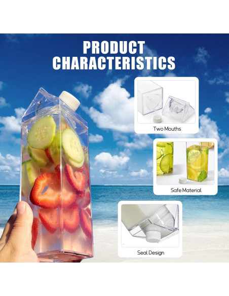Paquete de 2 Botellas de Agua Canumer 1 L A Prueba de Fugas Paquete de 2 Botellas de Agua Canumer 1 L A Prueba de Fugas