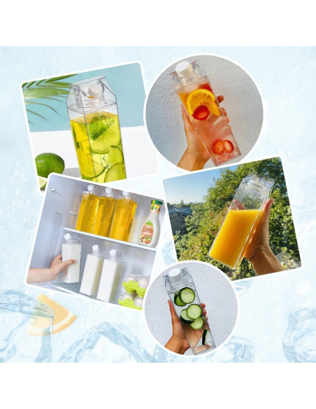 Paquete de 2 Botellas de Agua Canumer 1 L A Prueba de Fugas Paquete de 2 Botellas de Agua Canumer 1 L A Prueba de Fugas