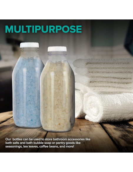 Botellas de Vidrio para Leche Stock Your Home 2 Unidades 1L Botellas de Vidrio para Leche Stock Your Home 2 Unidades 1L