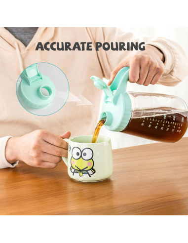 Jarra de Leche Materna COMI 1.01L Vidrio Borosilicato Verde
