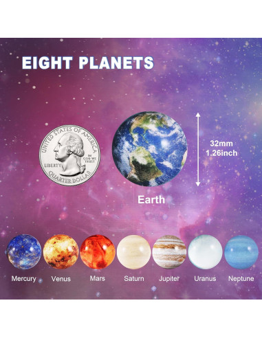 Pelotas Saltarinas de Planetas Pllieay 24pcs 32mm para Fiestas