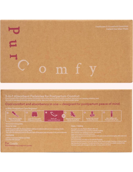 Compresas Postparto 2-en-1 PurComfy - 10 Unidades Alivio Dolor Compresas Postparto 2-en-1 PurComfy - 10 Unidades Alivio Dolor