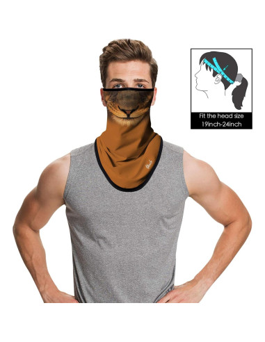 Mascarilla Bandana Obacle Unisex con Bucles para Orejas 43.7x25.4cm