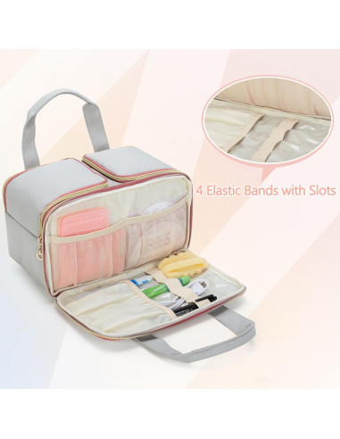 Bolsa Tote Extractor de Leche Wearable Damero Nylon 29.2x17.1cm