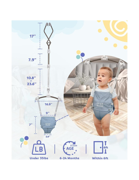 Saltarín de Puerta para Bebés Infant Master, Azul, 1.36 kg Saltarín de Puerta para Bebés Infant Master, Azul, 1.36 kg