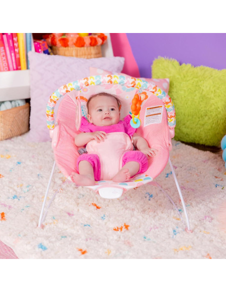 Asiento de rebote para bebés Bright Starts Unicornio Rosa 0-6 meses Asiento de rebote para bebés Bright Starts Unicornio Rosa 0-6 meses