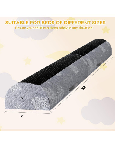 Protector de Cama Plegable Kohentact - Barandilla Antideslizante 132x17.8cm