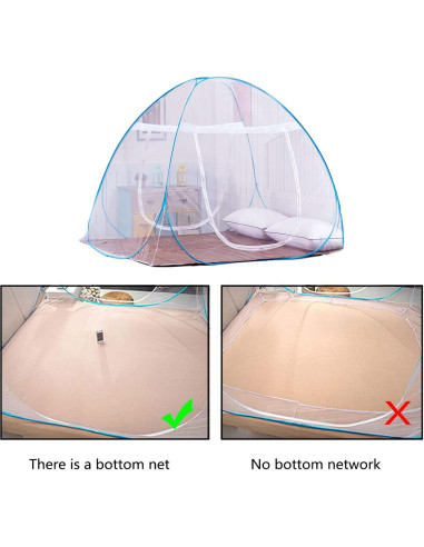 Tienda de Mosquito Pop-Up AMMER 200x180x150 cm Plegable Azul