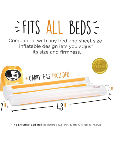 Barandilla Inflable para Cama Shrunks 2 Unidades Blanca Barandilla Inflable para Cama Shrunks 2 Unidades Blanca