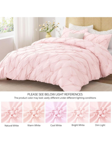 Conjunto de Edredón Doble BEDELITE Rosa Bebé 2 Piezas