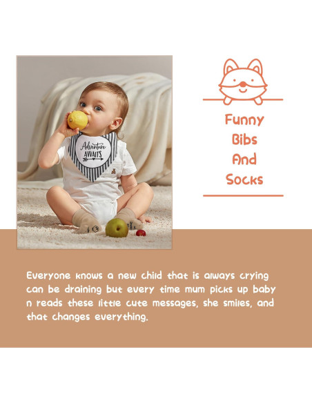 Canasta de Regalo para Bebés iAOVUEBY - Manta, Sonajero, Baberos Canasta de Regalo para Bebés iAOVUEBY - Manta, Sonajero, Baberos