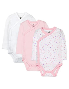 Body de Manga Larga Kimono HonestBaby 3 Piezas Algodón Orgánico