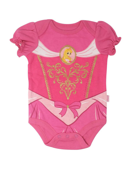 Bodies de Manga Corta Disney Princess con Diadema 0-24 Meses Bodies de Manga Corta Disney Princess con Diadema 0-24 Meses