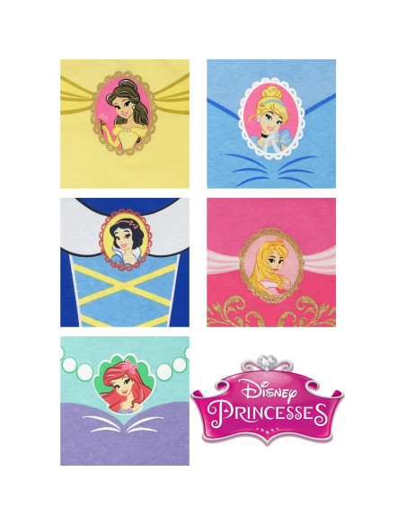 Bodies de Manga Corta Disney Princess con Diadema 0-24 Meses Bodies de Manga Corta Disney Princess con Diadema 0-24 Meses