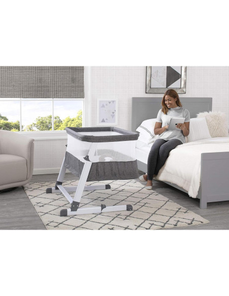 Cuna Lateral 2 en 1 Simmons Kids Room2Grow Ajustable Gris Cuna Lateral 2 en 1 Simmons Kids Room2Grow Ajustable Gris