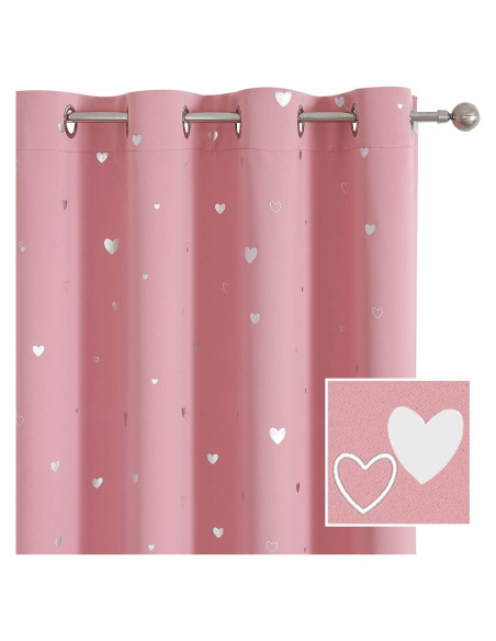 Cortinas Opacas Rosa Bebé SMILE WEAVER 52x63" 2 Paneles Cortinas Opacas Rosa Bebé SMILE WEAVER 52x63" 2 Paneles