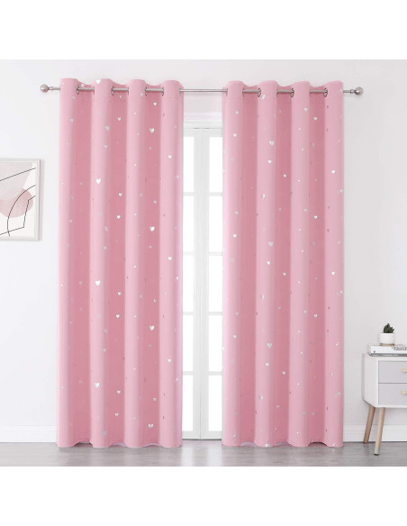 Cortinas Opacas Rosa Bebé SMILE WEAVER 52x63" 2 Paneles Cortinas Opacas Rosa Bebé SMILE WEAVER 52x63" 2 Paneles