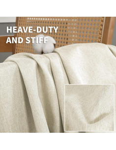 Cortinas Opacas BGment 132x213 cm Avena Juego de 2 Paneles 2
