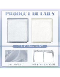 Sábanas de Cuna de Satén Hosuly 2 Pcs Gris y Blanco 74x30.5cm 2