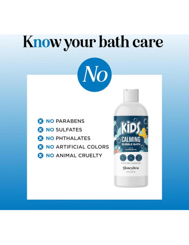 Baño de Burbujas Calmante Honeydew 473 ml - Niños con Aloe y Lavanda