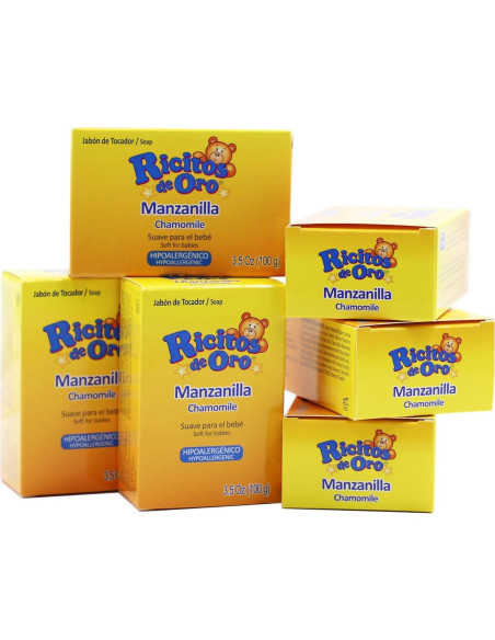Jabón de Limpieza para Bebés Ricitos de Oro Manzanilla 6x99g Jabón de Limpieza para Bebés Ricitos de Oro Manzanilla 6x99g