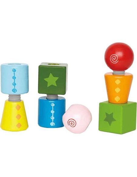 Juego de Bloques de Madera Hape Giros y Tornillos 18cm Juego de Bloques de Madera Hape Giros y Tornillos 18cm