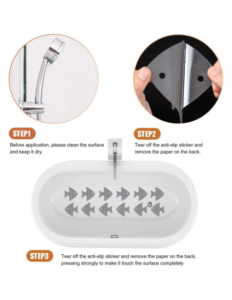 Calcomanías Antideslizantes Secopad 24 Piezas Gris para Baño Calcomanías Antideslizantes Secopad 24 Piezas Gris para Baño