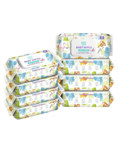 Toallitas Húmedas para Bebé HAPPY BUM Sin Fragancia 640 Unidades