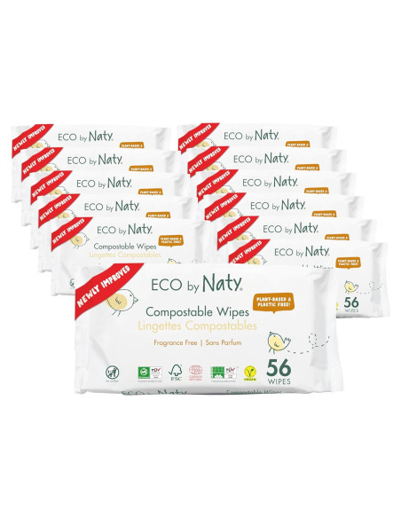 Toallitas Compostables para Bebés Eco by Naty - 672 Unidades Toallitas Compostables para Bebés Eco by Naty - 672 Unidades