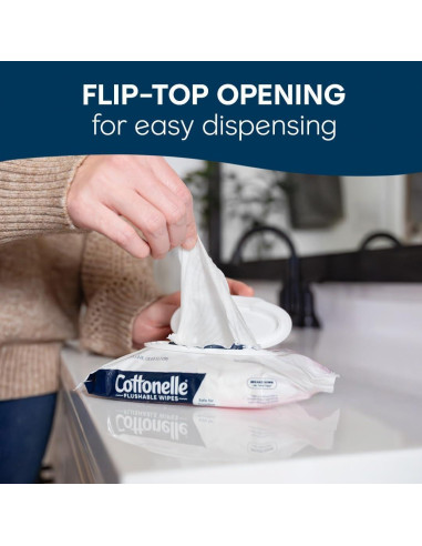 Toallitas Húmedas Desechables Sin Fragancia Cottonelle - 84 Unidades