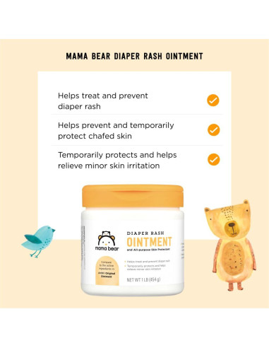 Ungüento para Erupciones de Pañal Mama Bear 454g - Amazon