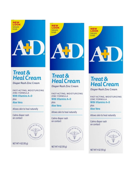 Crema para Erupciones de Pañal A+D con Óxido de Zinc 3x113g Crema para Erupciones de Pañal A+D con Óxido de Zinc 3x113g