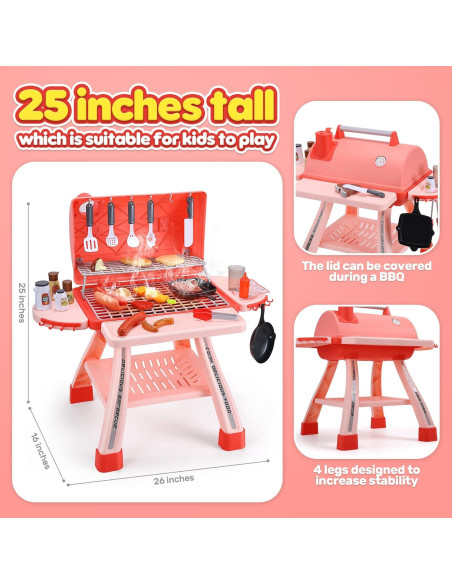 Juguete Parrilla BBQ CUTE STONE 63.5 cm con Sonido y Luz Juguete Parrilla BBQ CUTE STONE 63.5 cm con Sonido y Luz