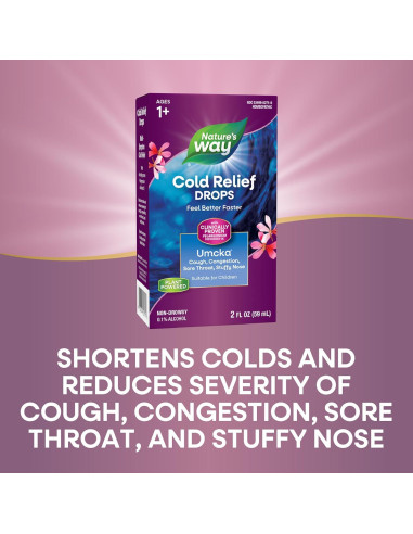 Gotas Homeopáticas Umcka ColdCare Nature's Way 59 ml Alivio Resfriado