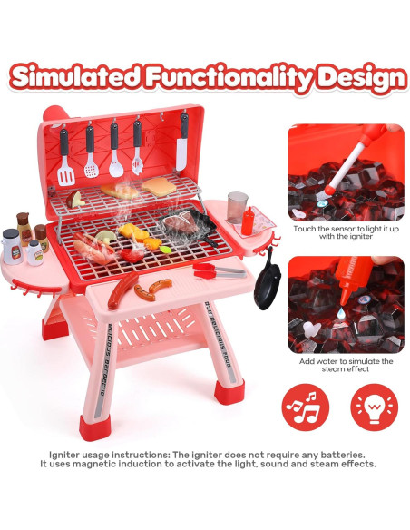 Juguete Parrilla BBQ CUTE STONE 63.5 cm con Sonido y Luz Juguete Parrilla BBQ CUTE STONE 63.5 cm con Sonido y Luz