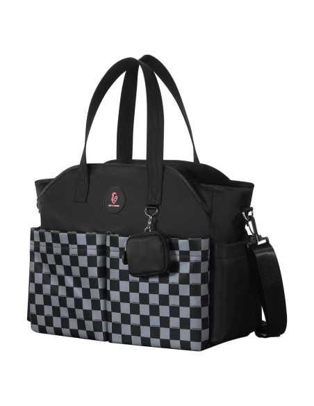 Bolsa de Pañales SUPROMOMI Grande Negra para Bebé 40x29x16 cm Bolsa de Pañales SUPROMOMI Grande Negra para Bebé 40x29x16 cm