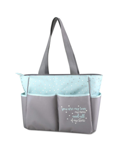 Bolsa de Pañales Esenciales para Bebés 5 Piezas Gris/Aqua