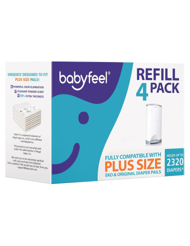 Recargas Babyfeel para Cubo de Pañales Dekor PLUS - 4 Unidades